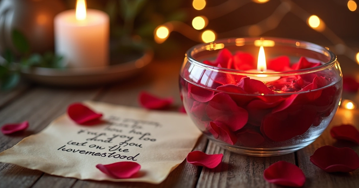 Banho energético de rosas com vela acesa ao lado 