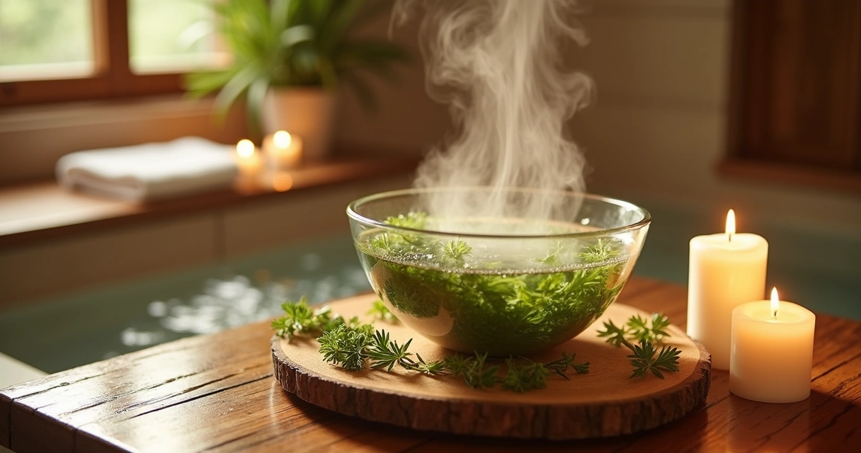 Banho energético com ervas e velas brancas 