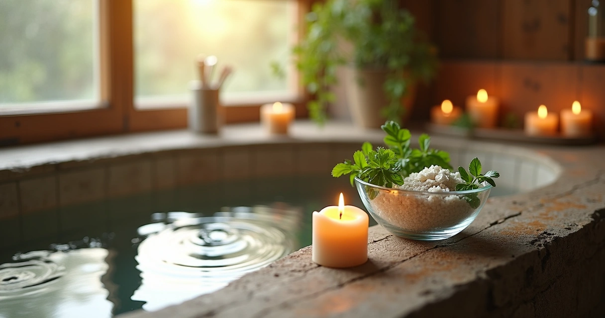 Banho energético com ervas naturais 