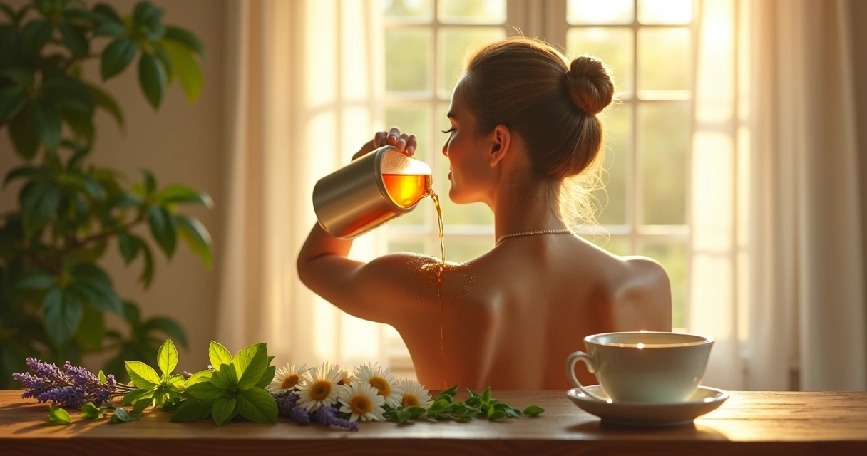 Banho de ervas harmonizando a energia do lar