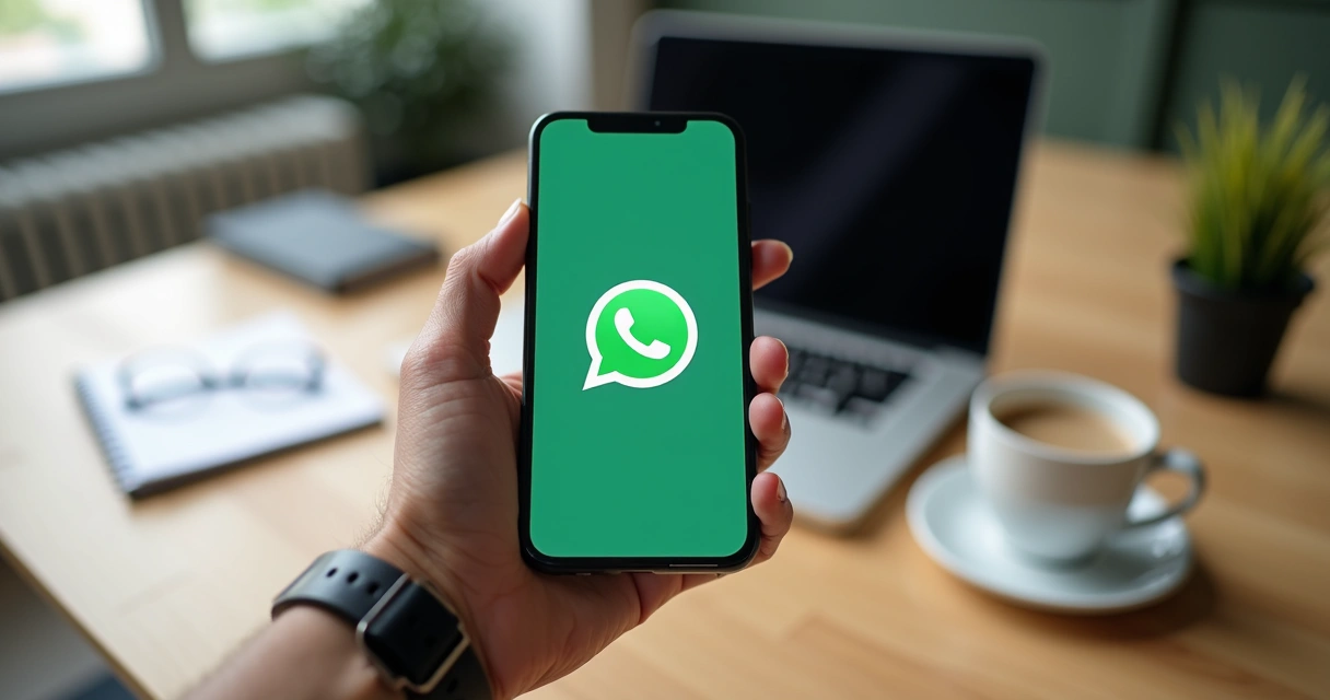 Tela de celular com mensagem de conta banida no WhatsApp 