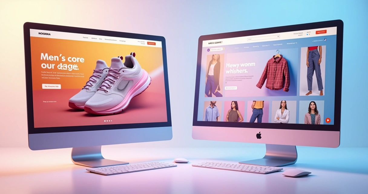 Banner dinâmico em página de ecommerce mostrando produtos diferentes para usuários distintos.