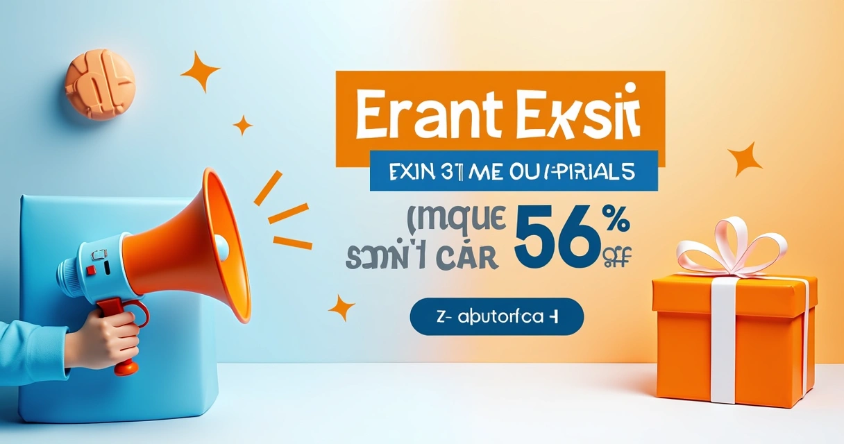 Banner promocional em destaque com cores vibrantes 