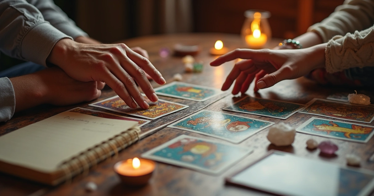 Cartas de tarot representando comunicação e relacionamento