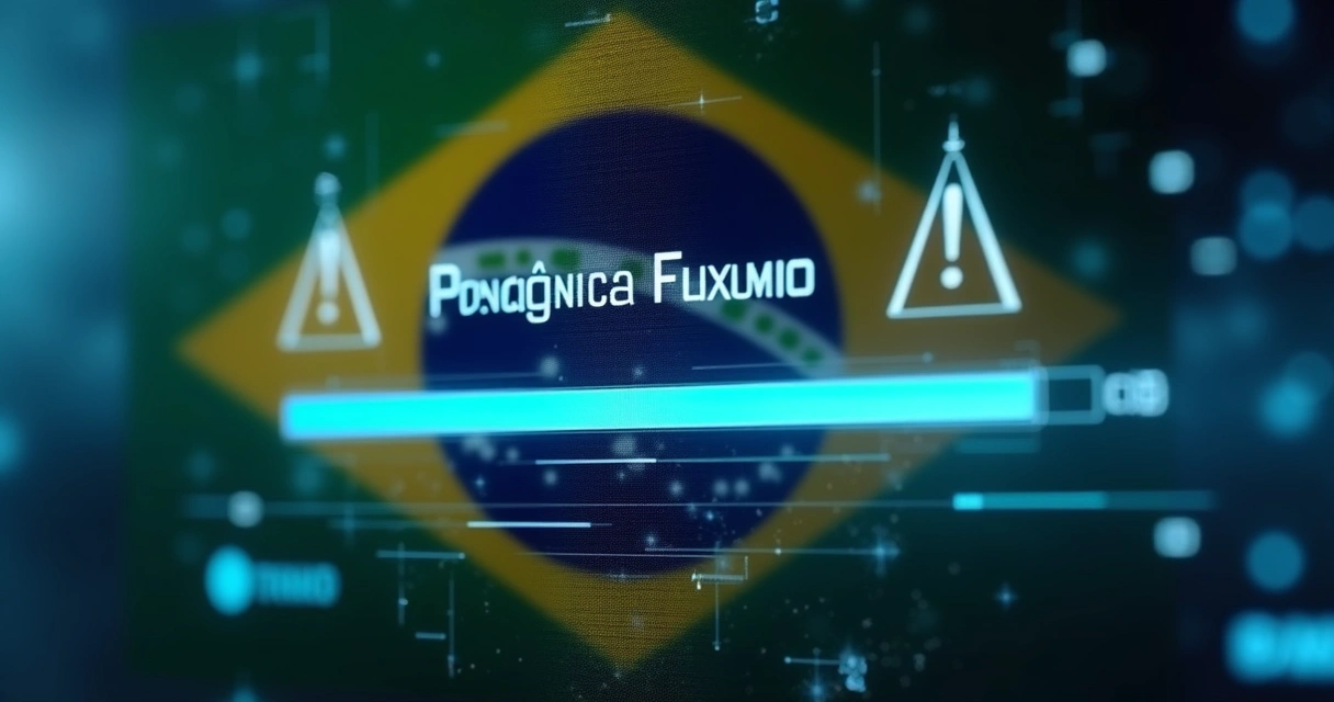 Tela digital mostra barra de progresso de multa pendente após saída definitiva do Brasil 