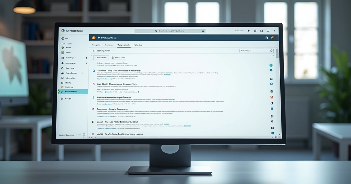 Tela de computador mostrando base de conhecimento digital com categorias e artigos