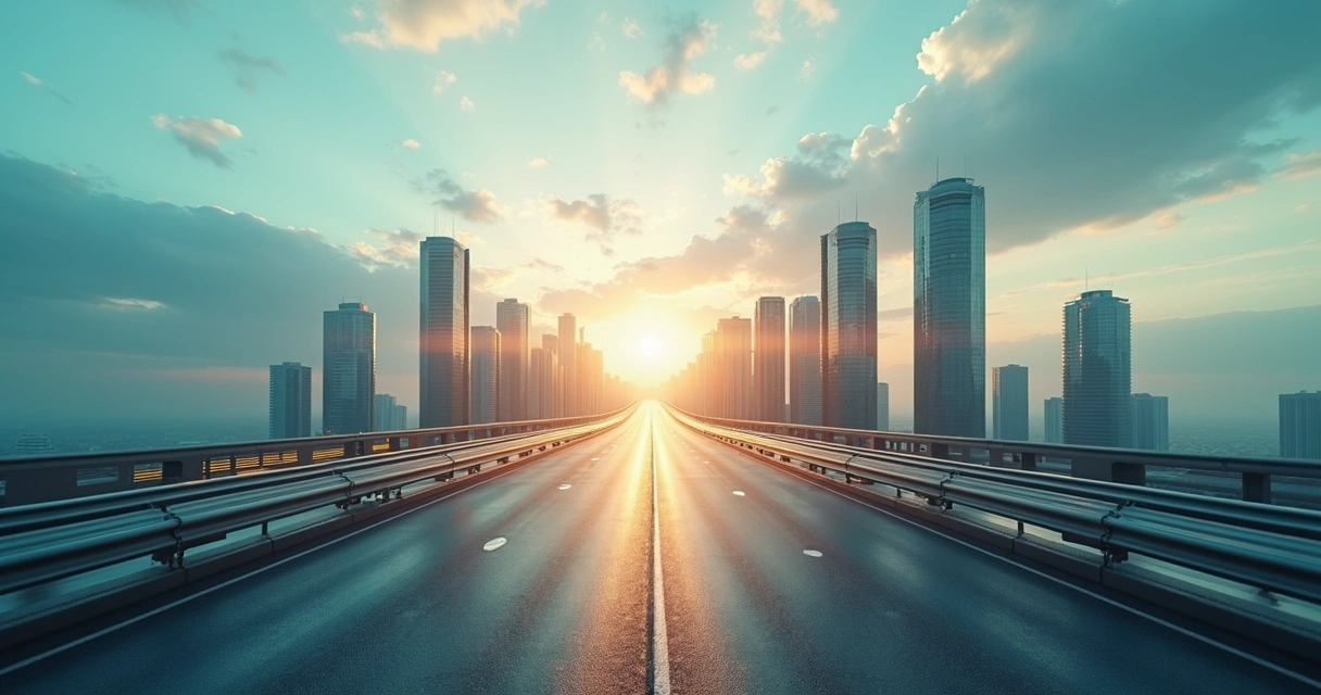 Estrada em forma de gráfico de SEO levando empresas B2B ao topo dos resultados do Google 