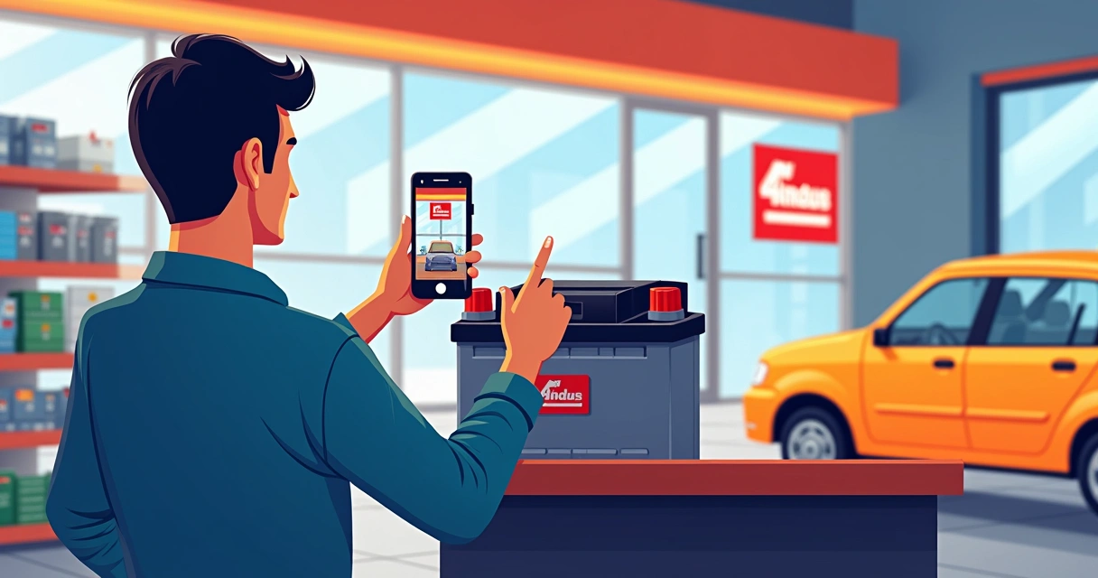 Publicação de loja de baterias automotivas nas redes sociais 