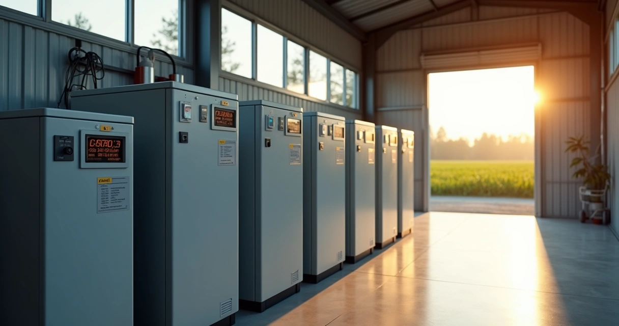Baterias para armazenamento de energia solar em ambiente rural 