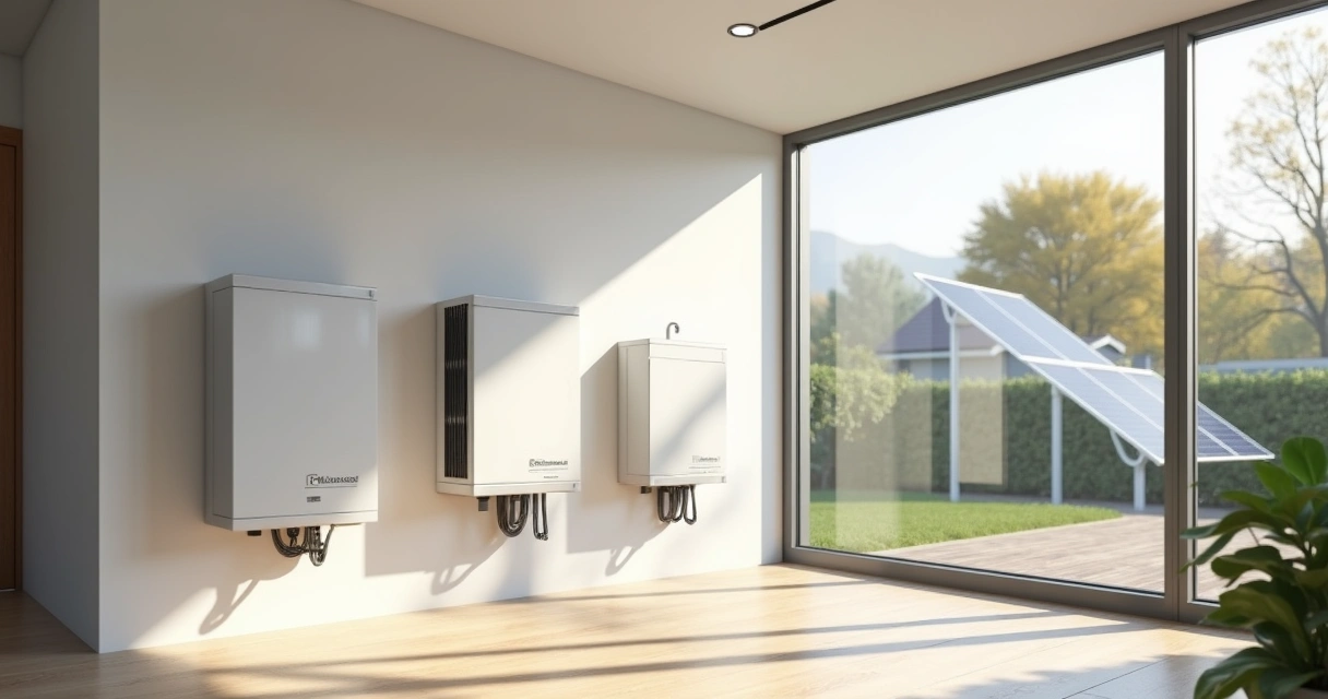 Baterias de energia solar instaladas em casa 