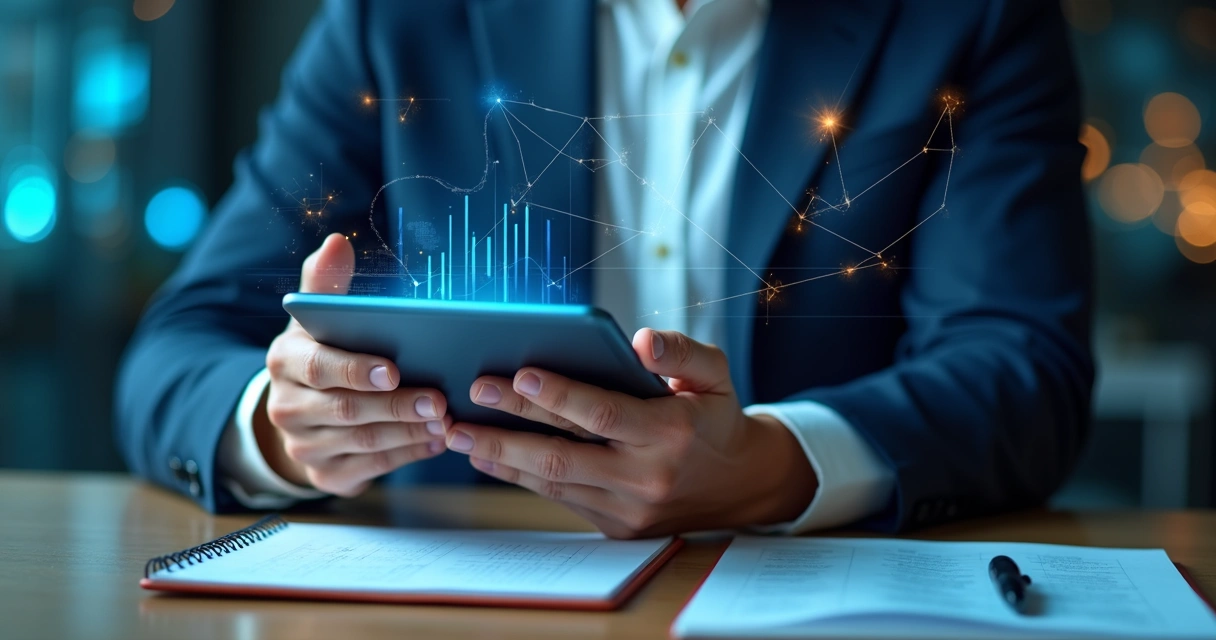 Métricas BDR: 10 Indicadores Para Gerar Leads Qualificados 4 BDR fazendo prospecção com dados em tablet e anotações