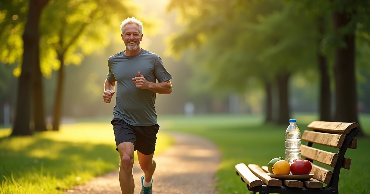 Homem praticando atividade física ao ar livre 