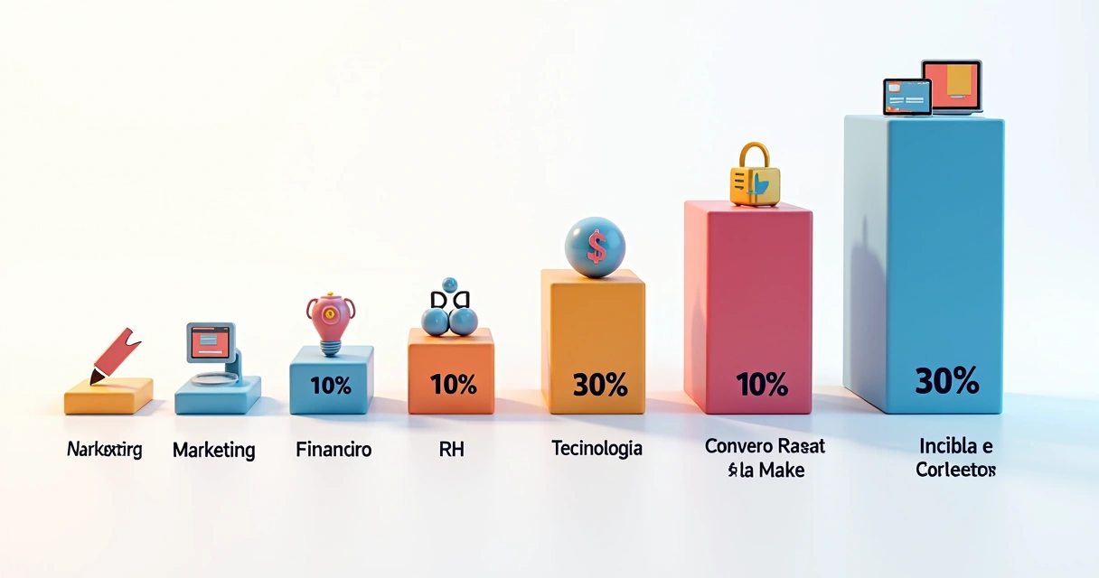 Quadro com blocos mostrando taxas de benchmark de conversão em segmentos SaaS B2B 