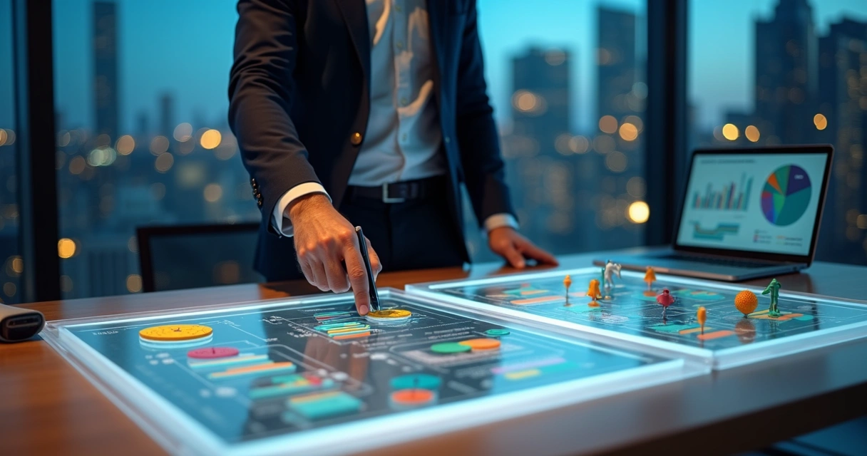 Executivo compara dois tabuleiros com dados de vendas B2B 