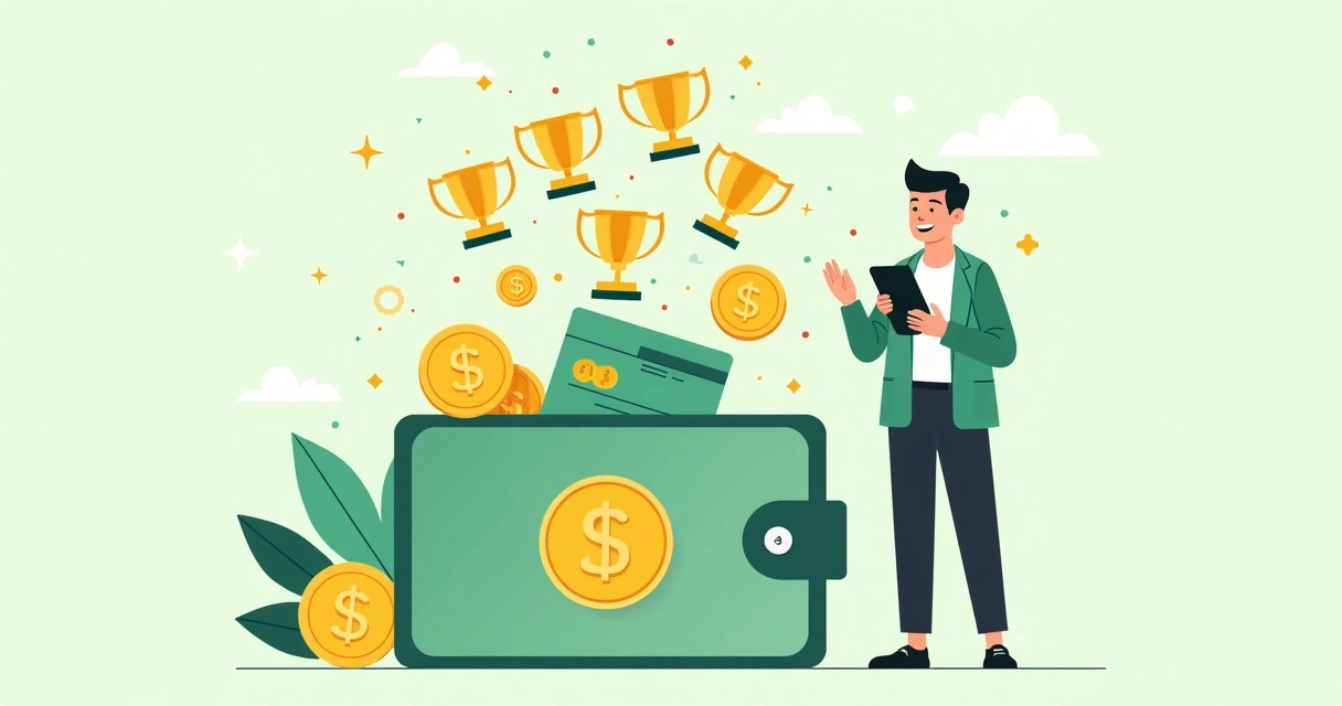Ícones de recompensas e prêmios digitais para usuários HyperCash 
