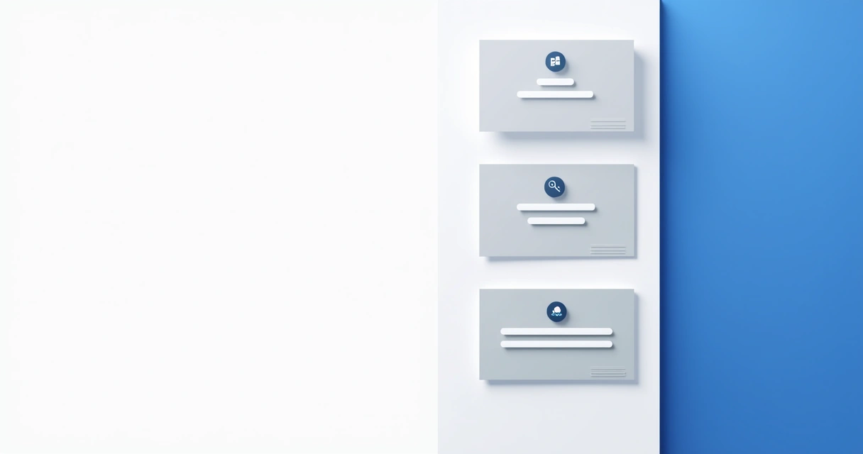 Section showing benefits and features side by side on a landing page