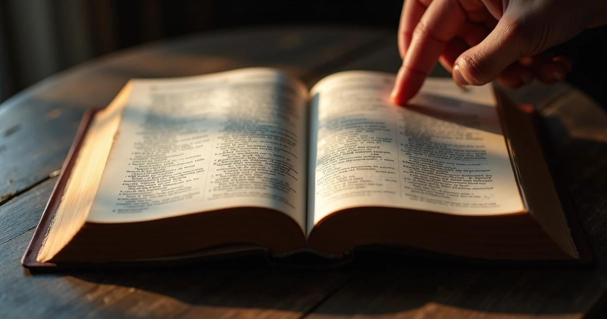 Bíblia aberta mostrando o livro de Gênesis em mesa de madeira 