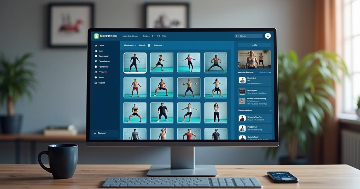 Biblioteca digital com vídeos de exercícios para personal trainer 