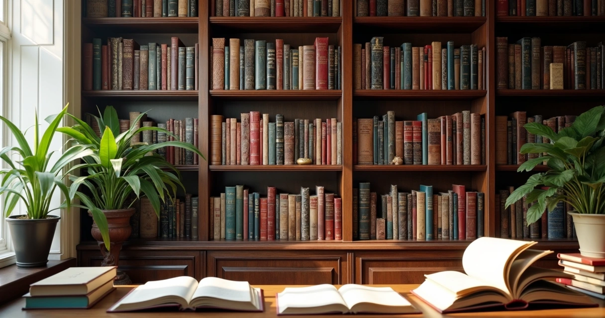 Estante com livros de psicanálise escritos por mulheres 