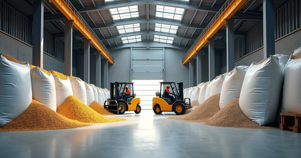 Big bags em operação em agricultura e construção civil 