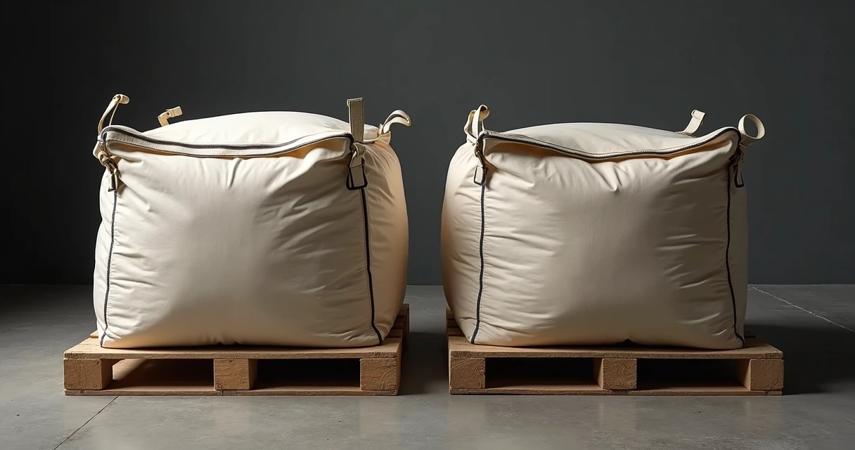 Big bag laminado e convencional lado a lado 