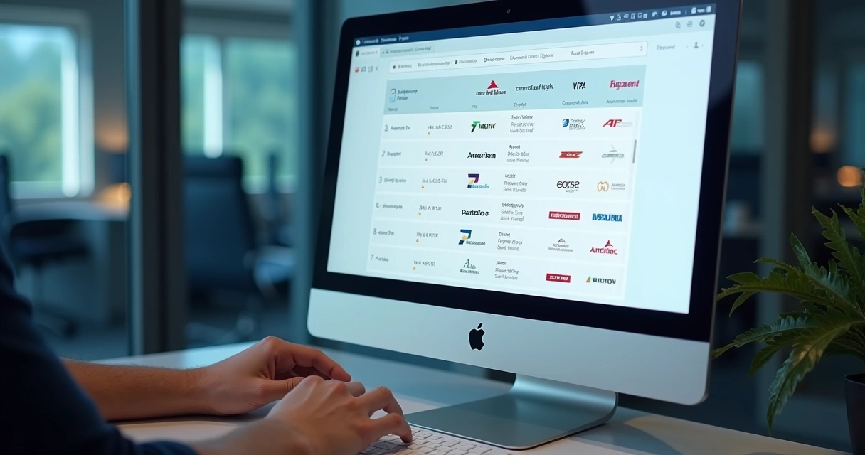 Tela de plataforma mostrando busca de voos com opção codeshare