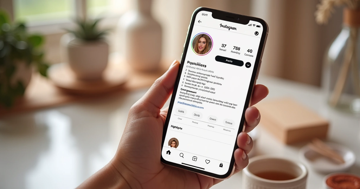 Biografia clara em perfil de Instagram profissional 
