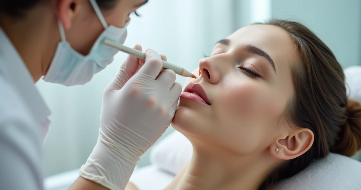 Aplicação de bioestimulador facial em clínica 
