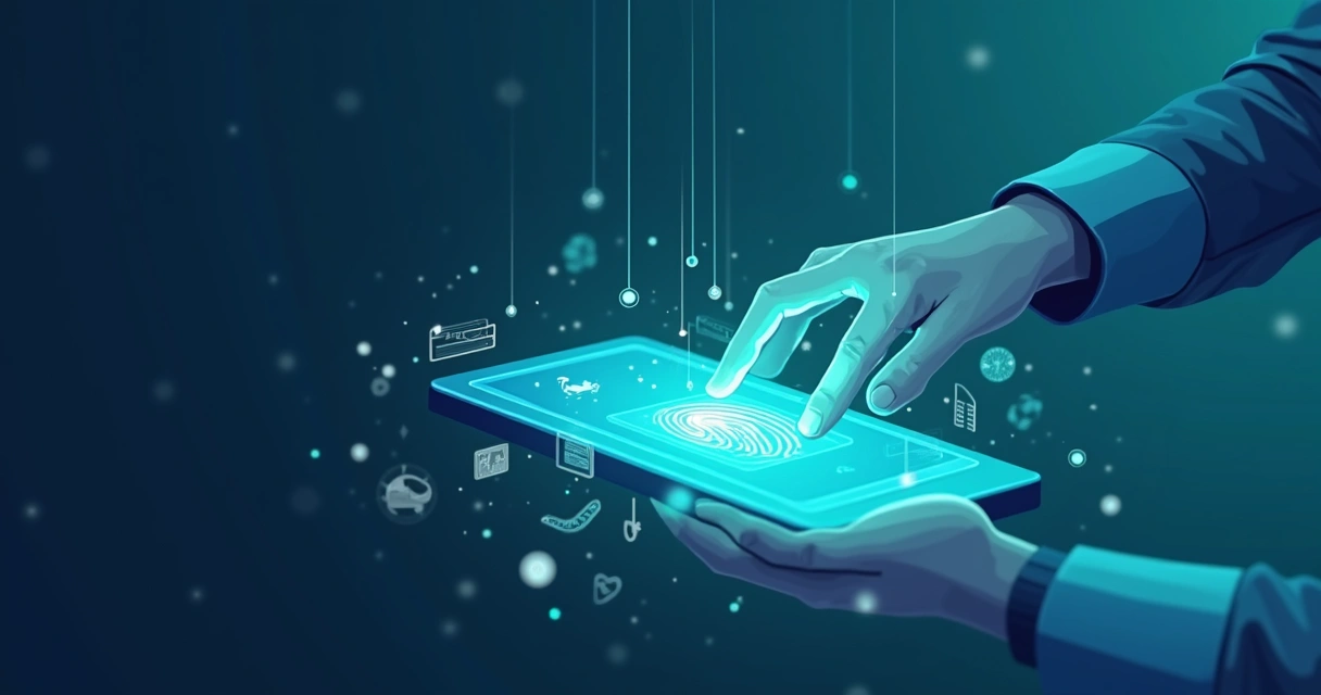 Finger scanning for biometric digital signature