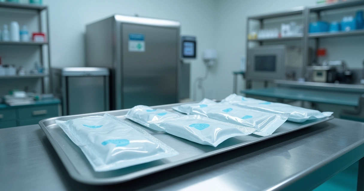 Instrumentos odontológicos embalados para esterilização 