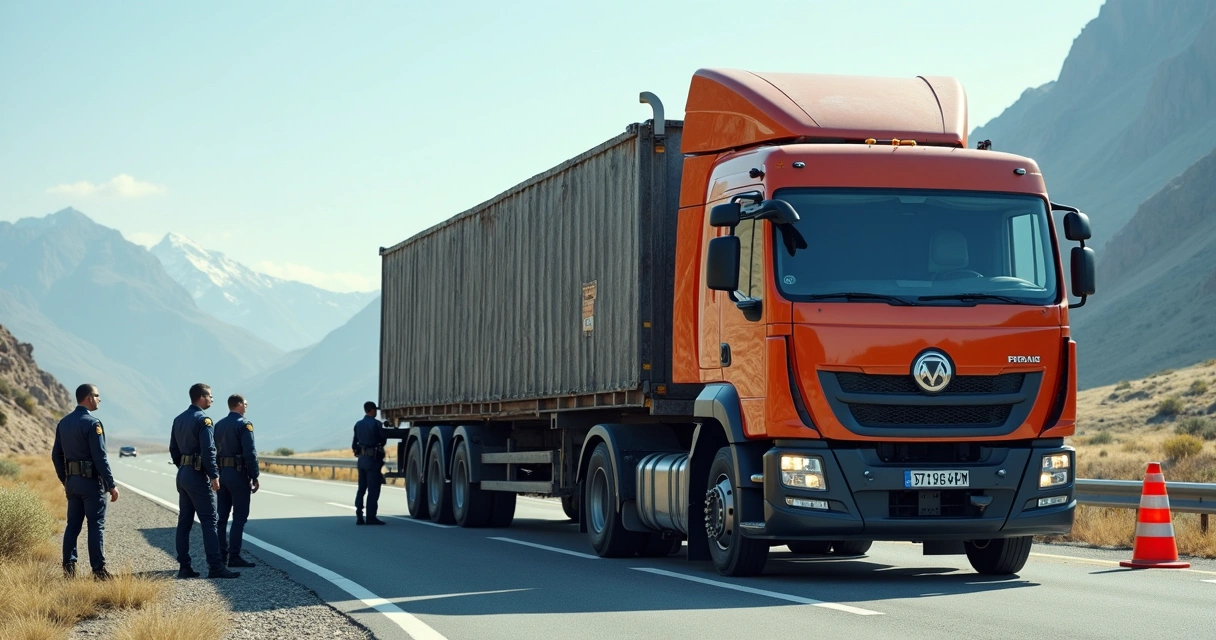 Bitrem retido com excesso de carga e PRF na BR-470. 