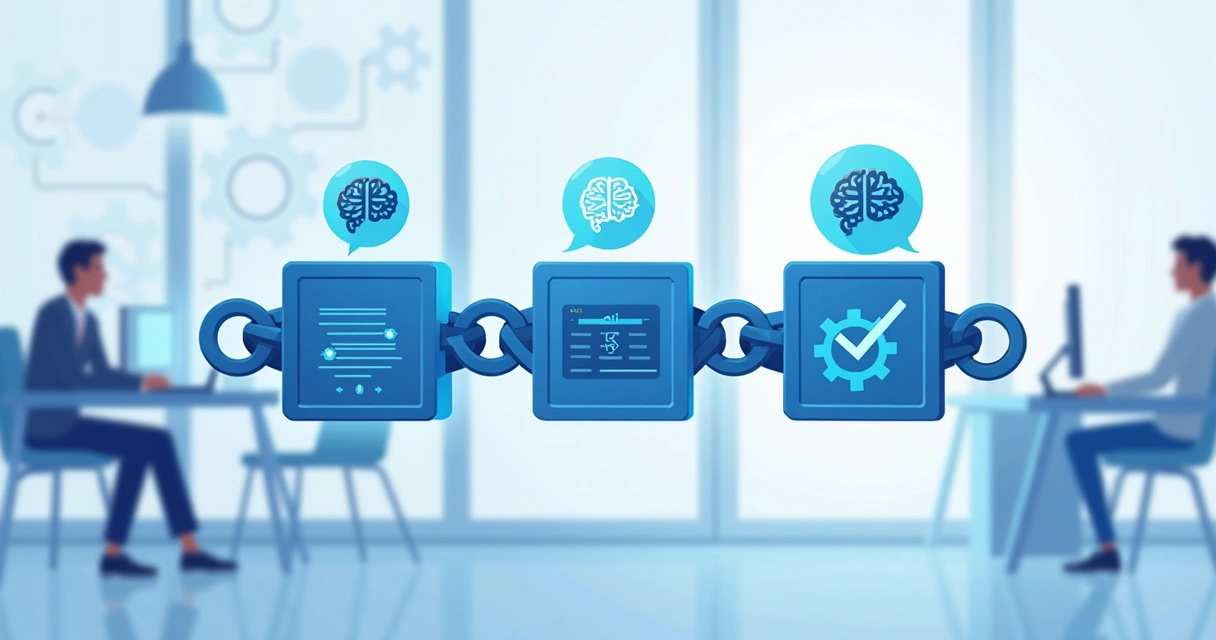 Representação visual de contratos inteligentes conectados e blockchain 