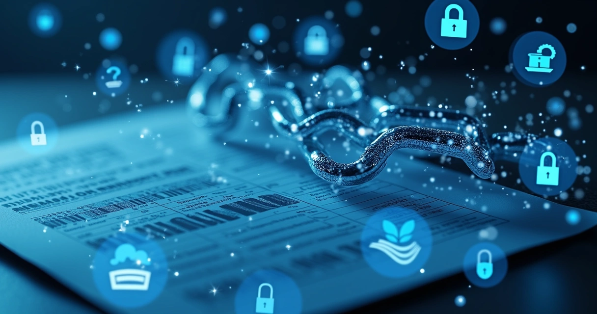 Representação visual de transparência do blockchain em compliance