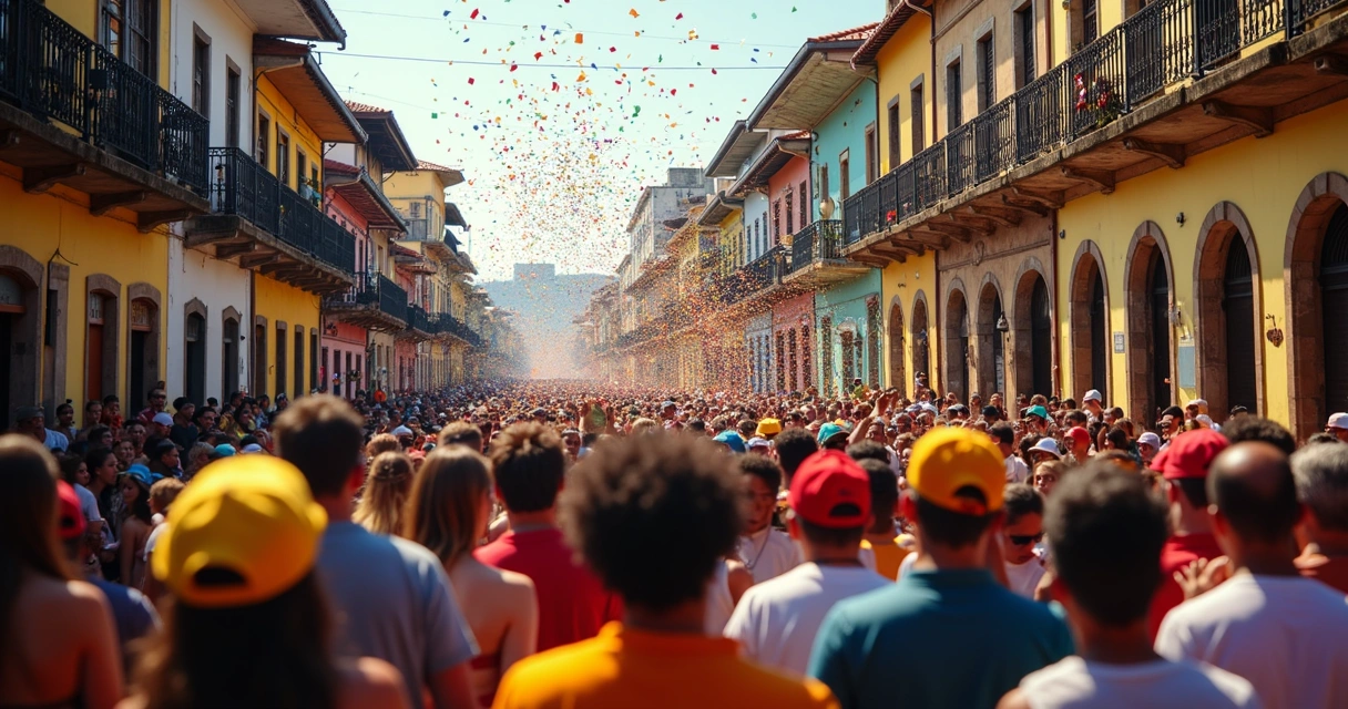 Bloco de Carnaval em Belo Horizonte em ruas cheias 
