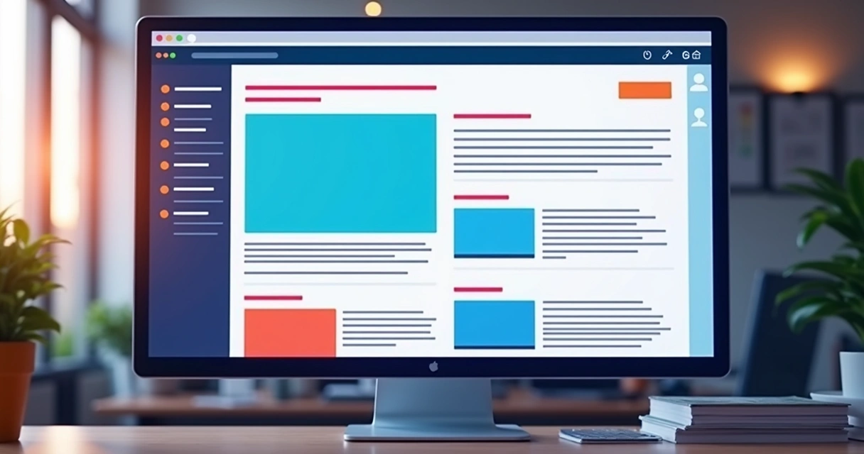 Bloco de texto com imagens e títulos fáceis de ler em blog 