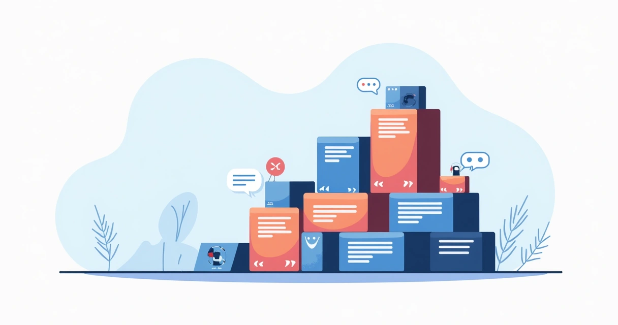 Exemplo de blocos modulares organizados em grades de site 