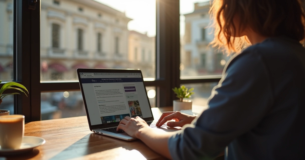 Blog automático aberto em notebook em Juazeiro do Norte 