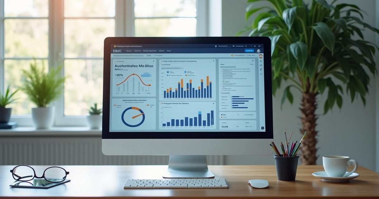 Exemplo de dashboard de blog automático 