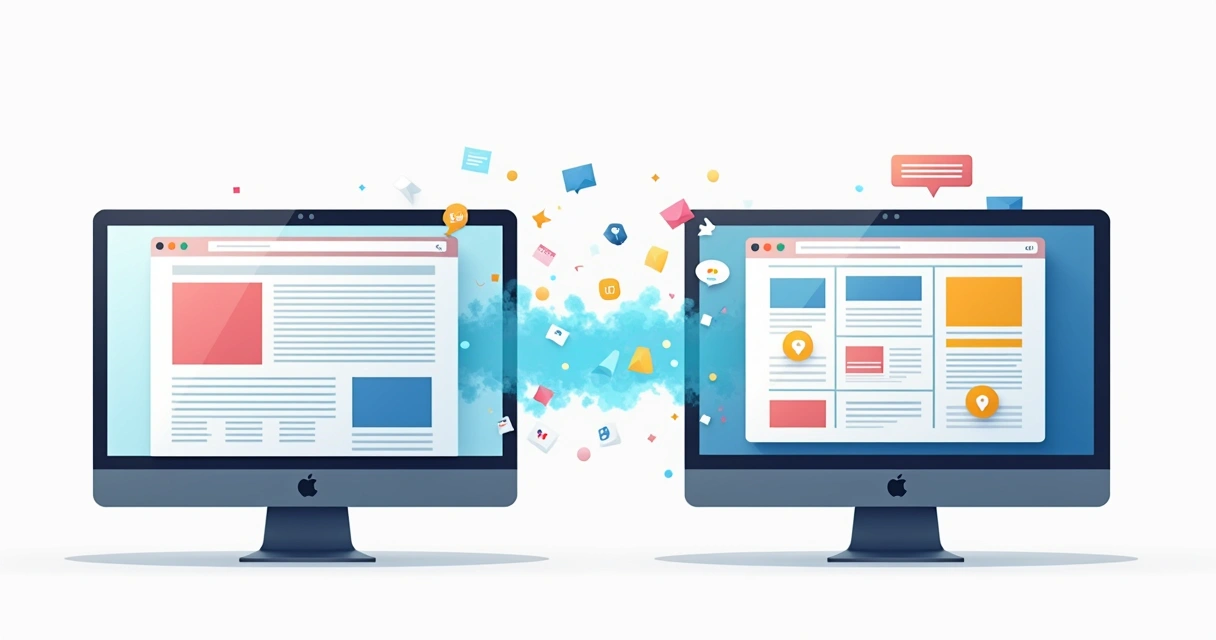 Exemplo de integração visual entre blog e landing page personalizada 