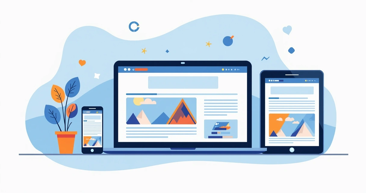 Layout do blog profissional com design limpo e cores harmônicas 