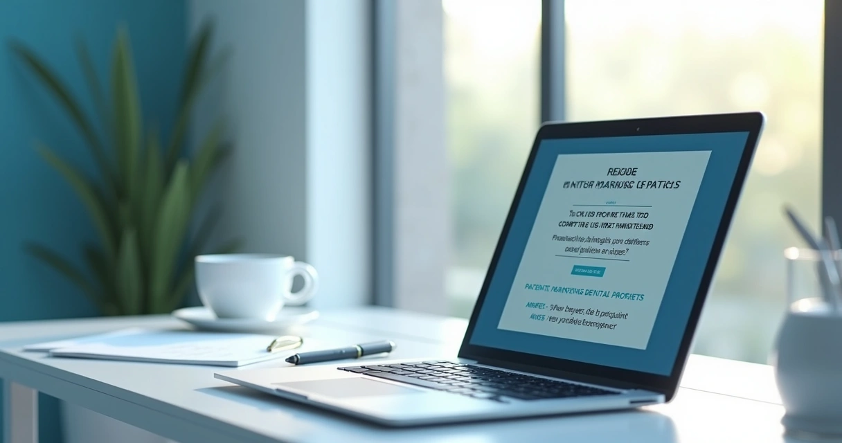 Pessoa pesquisando dicas de marketing odontológico em blog no computador