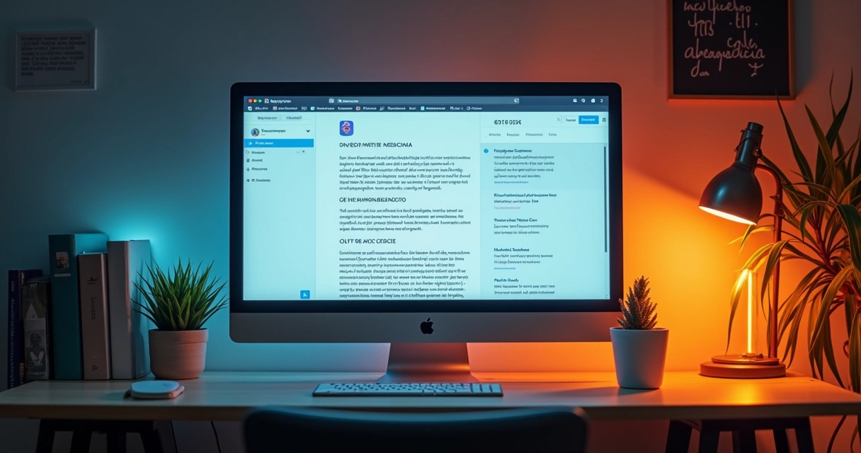 Modelo de esqueleto de artigo médico em um computador