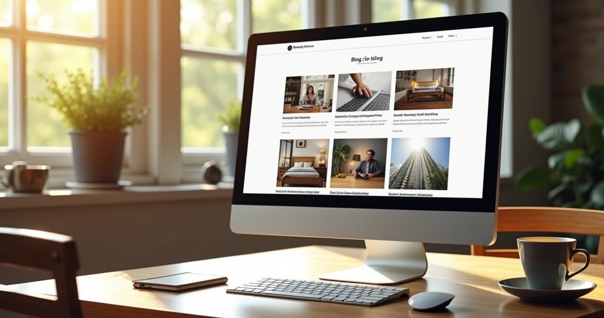 Blog exibindo layout claro e navegação fácil