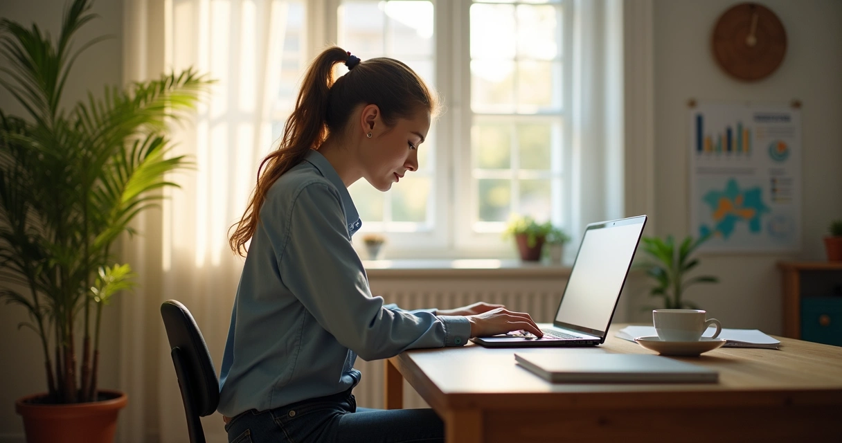 Dono de negócio escrevendo blog para empresa crescente 