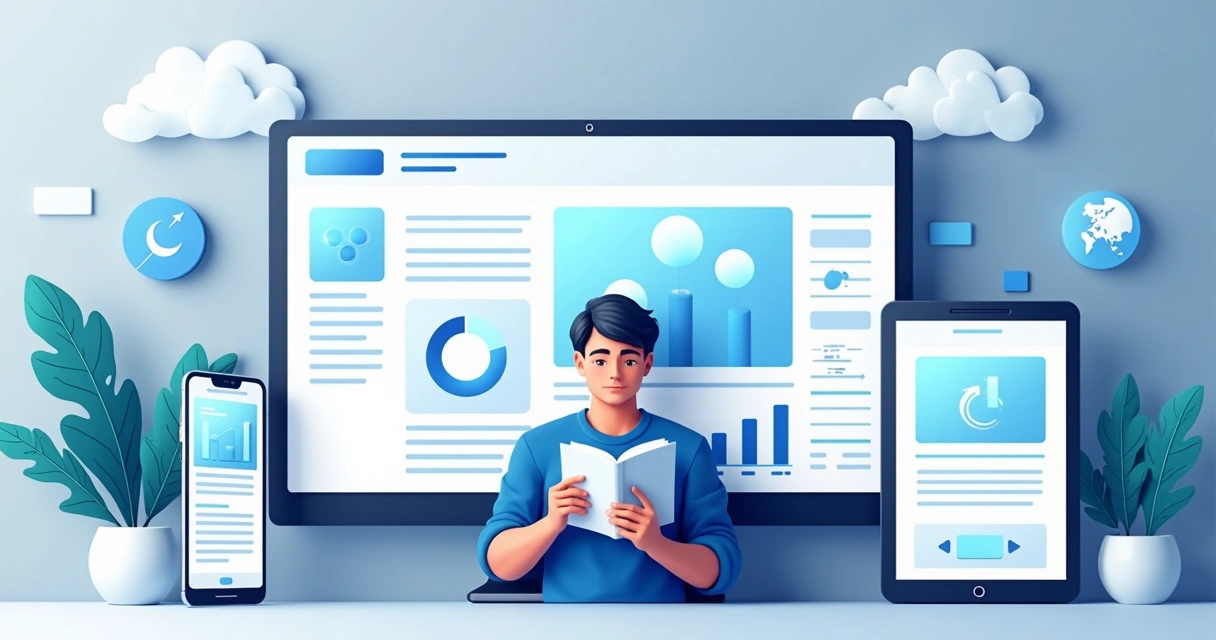 Interface de um blog moderno e rápido com foco em experiência do usuário. 