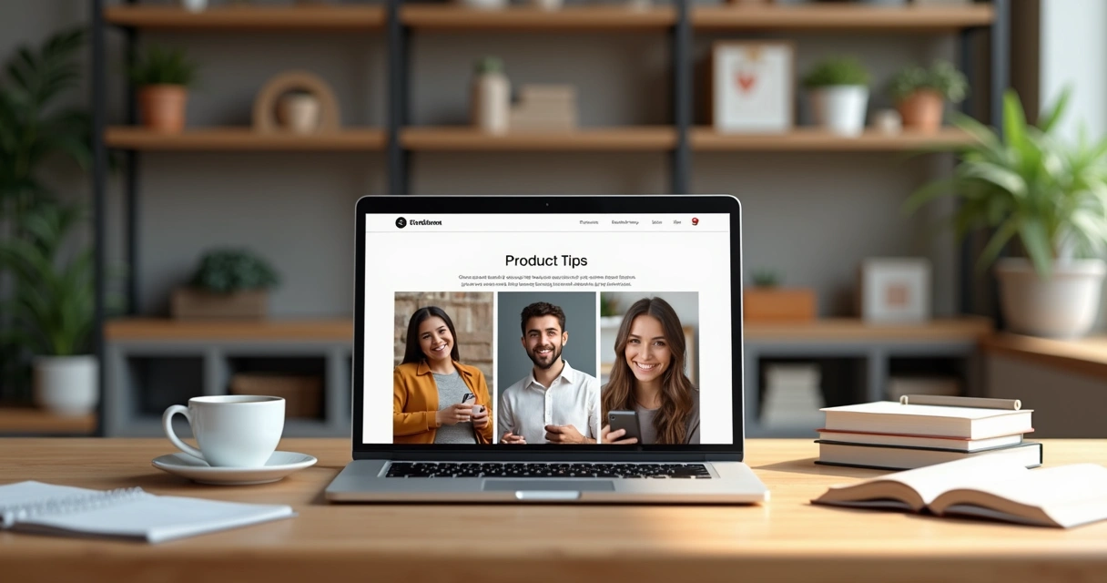 Blog de loja mostrando dicas de produtos e clientes usando os itens 