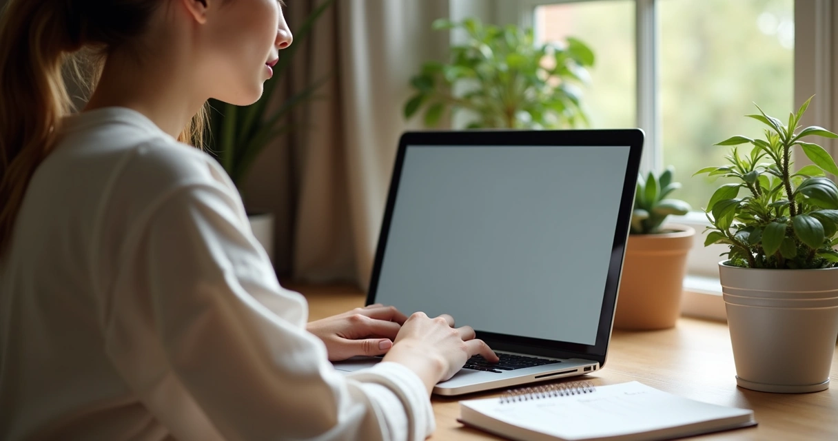 Pessoa escrevendo novo artigo para blog em notebook 