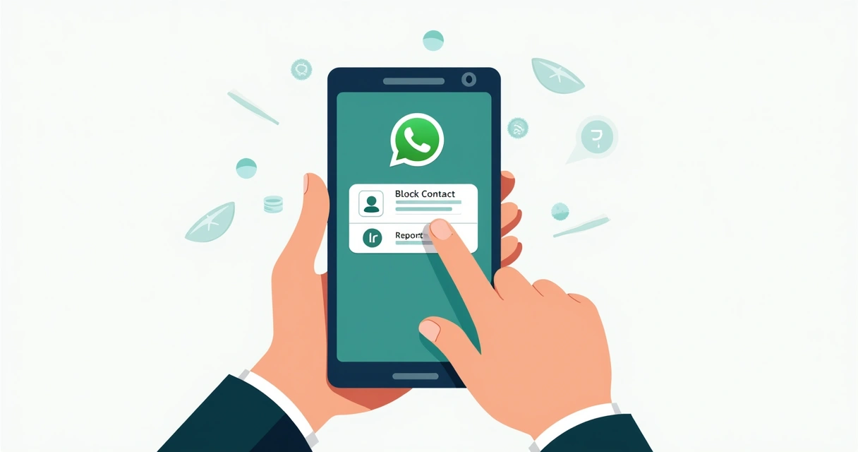 Tela de bloqueio de contato no WhatsApp 