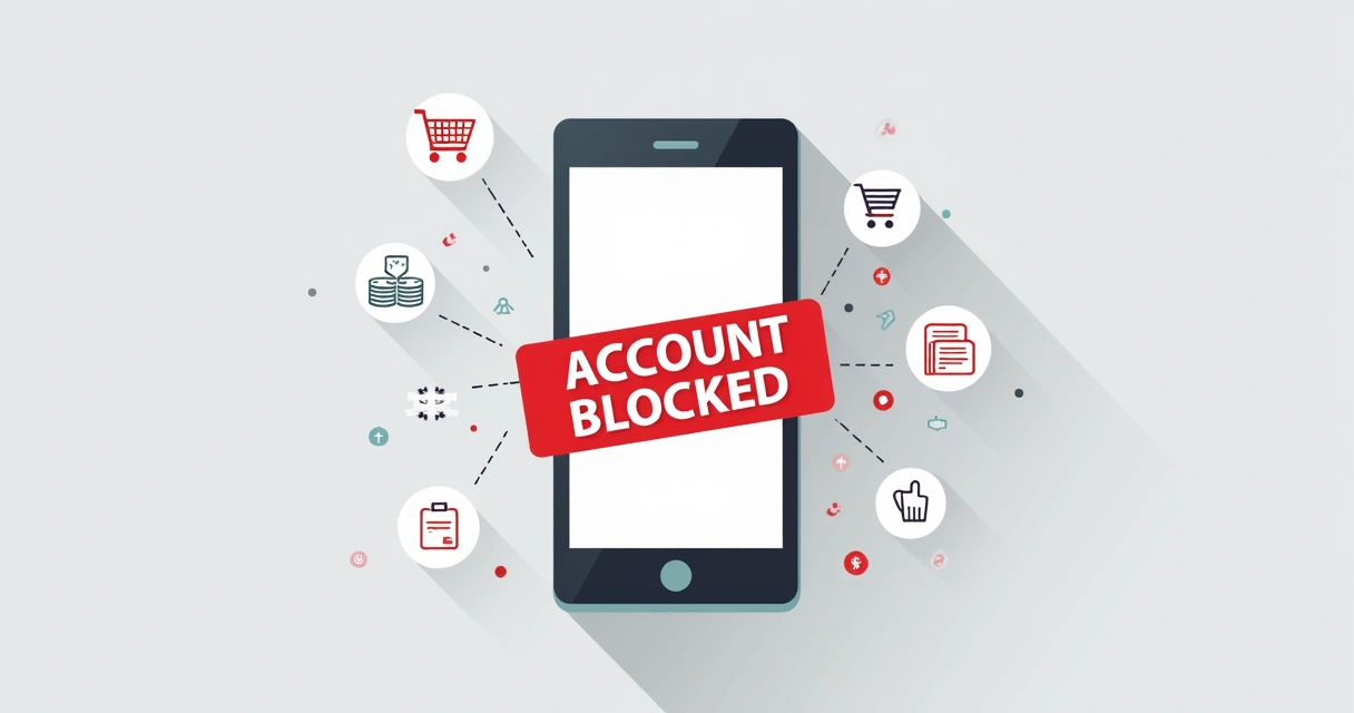 Celular bloqueado mostrando alerta na tela 