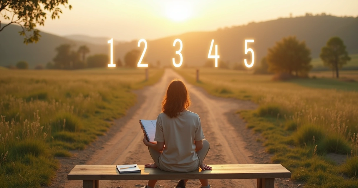 Persona reflexionando frente a un camino con varias bifurcaciones y números de preguntas flotando 